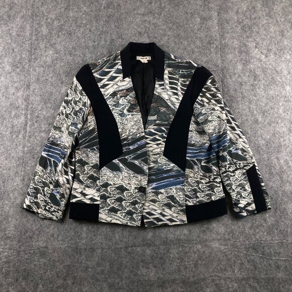 Helmut Lang Pheasant Printed Blazer Womens Size 6 Multicolor Stretch Designer - Picture 1 of 16
